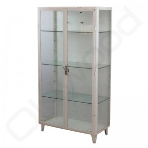 Vintage vitrine / apothekerskast wit Vintage vitrine / apothekerskast wit